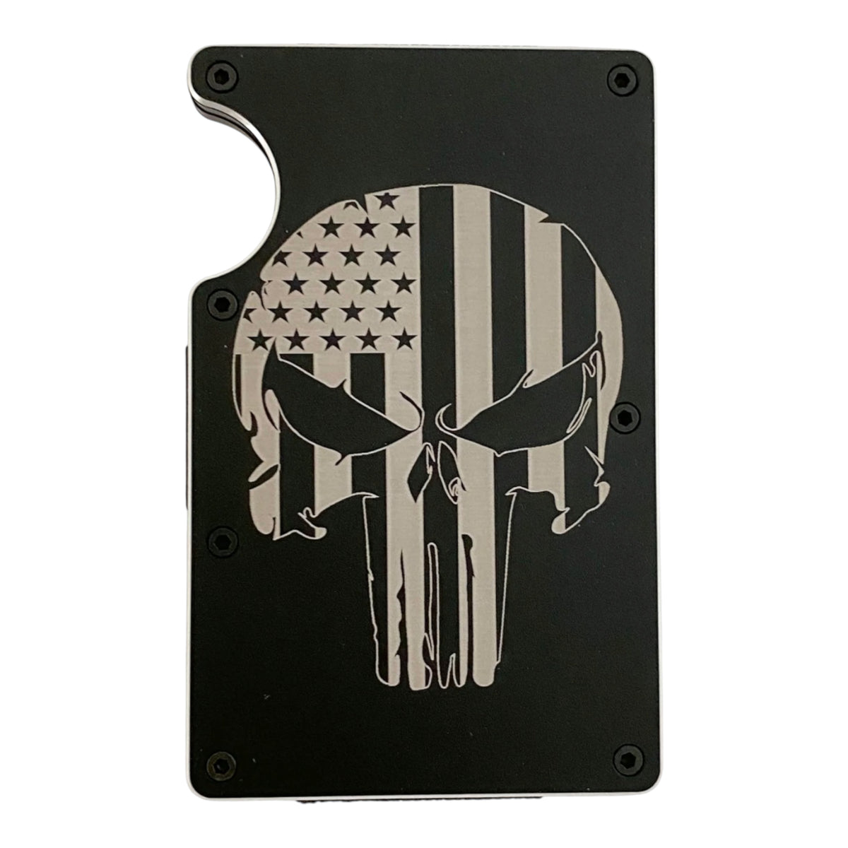 Punisher Skull Laser Engraved RFID Wallet