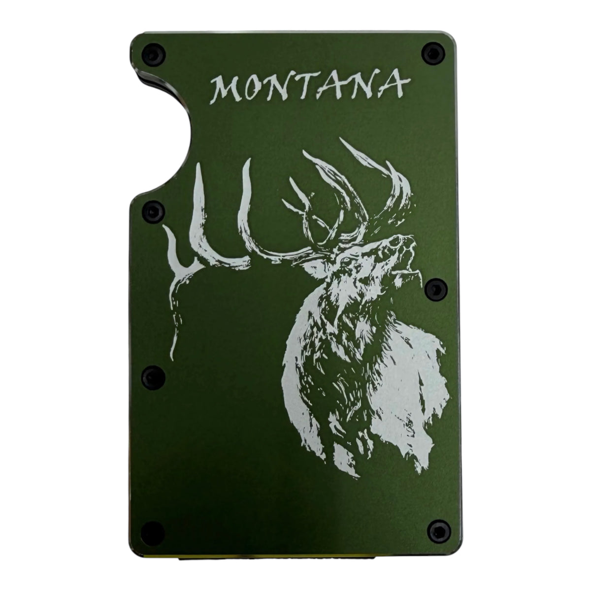 Raging Bull Elk Laser Engraved RFID Wallet