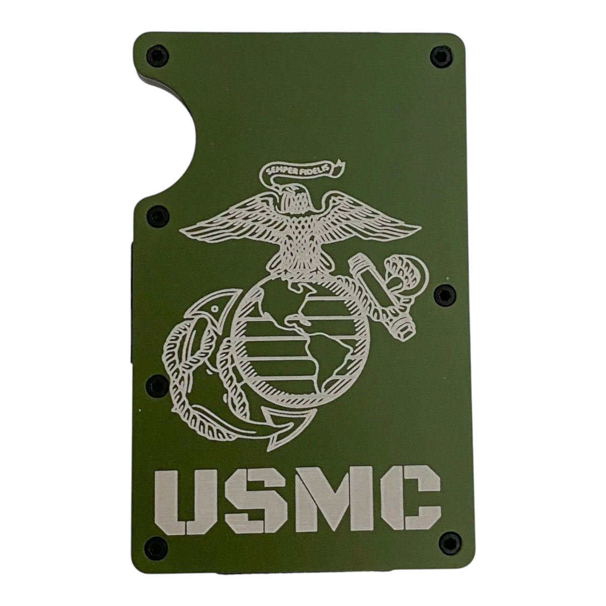 U.S.M.C. Laser Engraved RFID Wallet