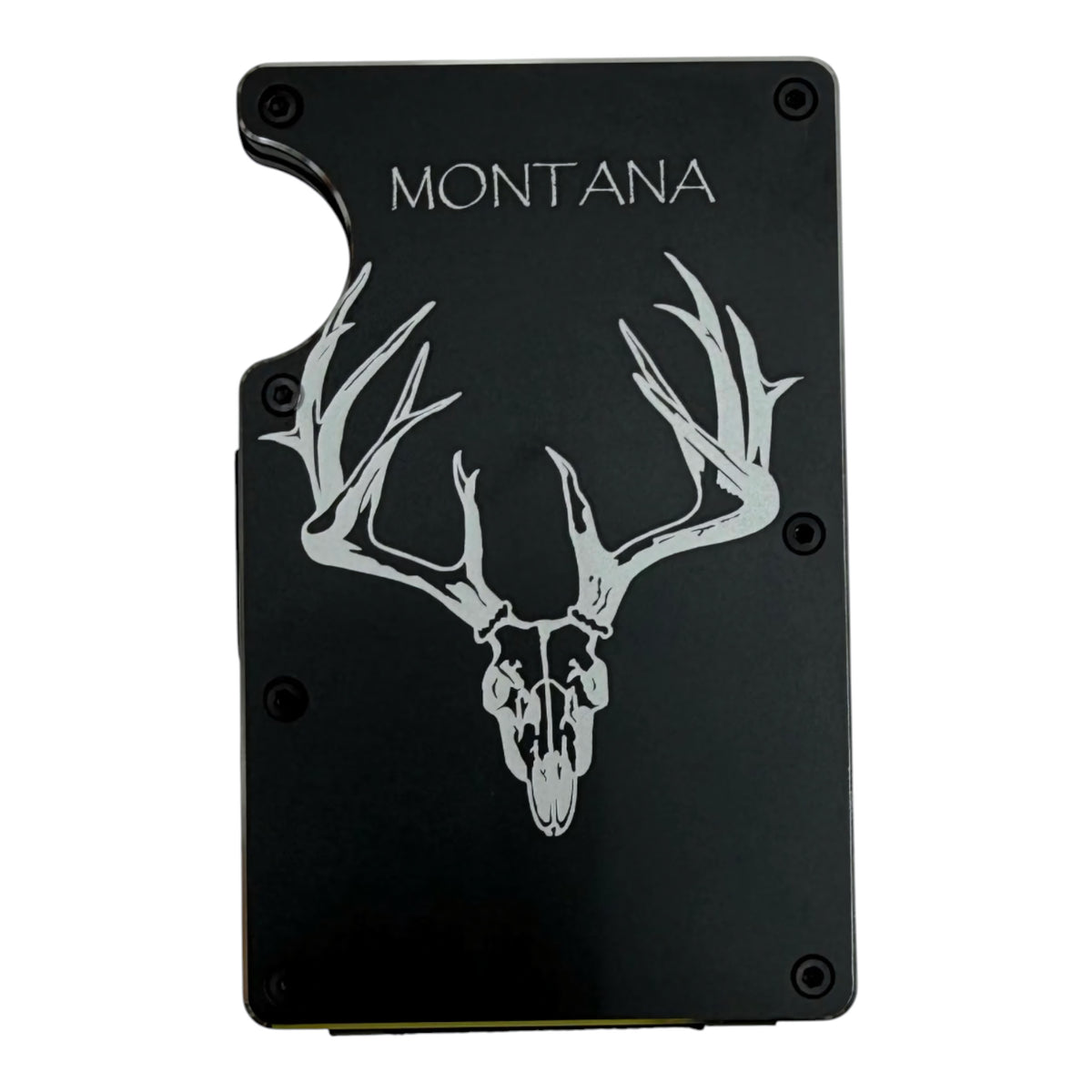 Whitetail Deer Skull Laser Engraved RFID Wallet