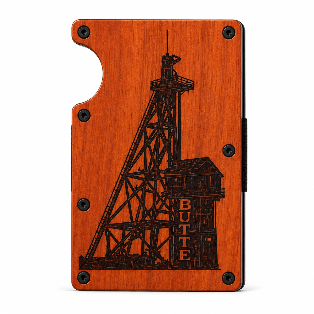 Butte Gallows Frame Laser Engraved RFID Wallet