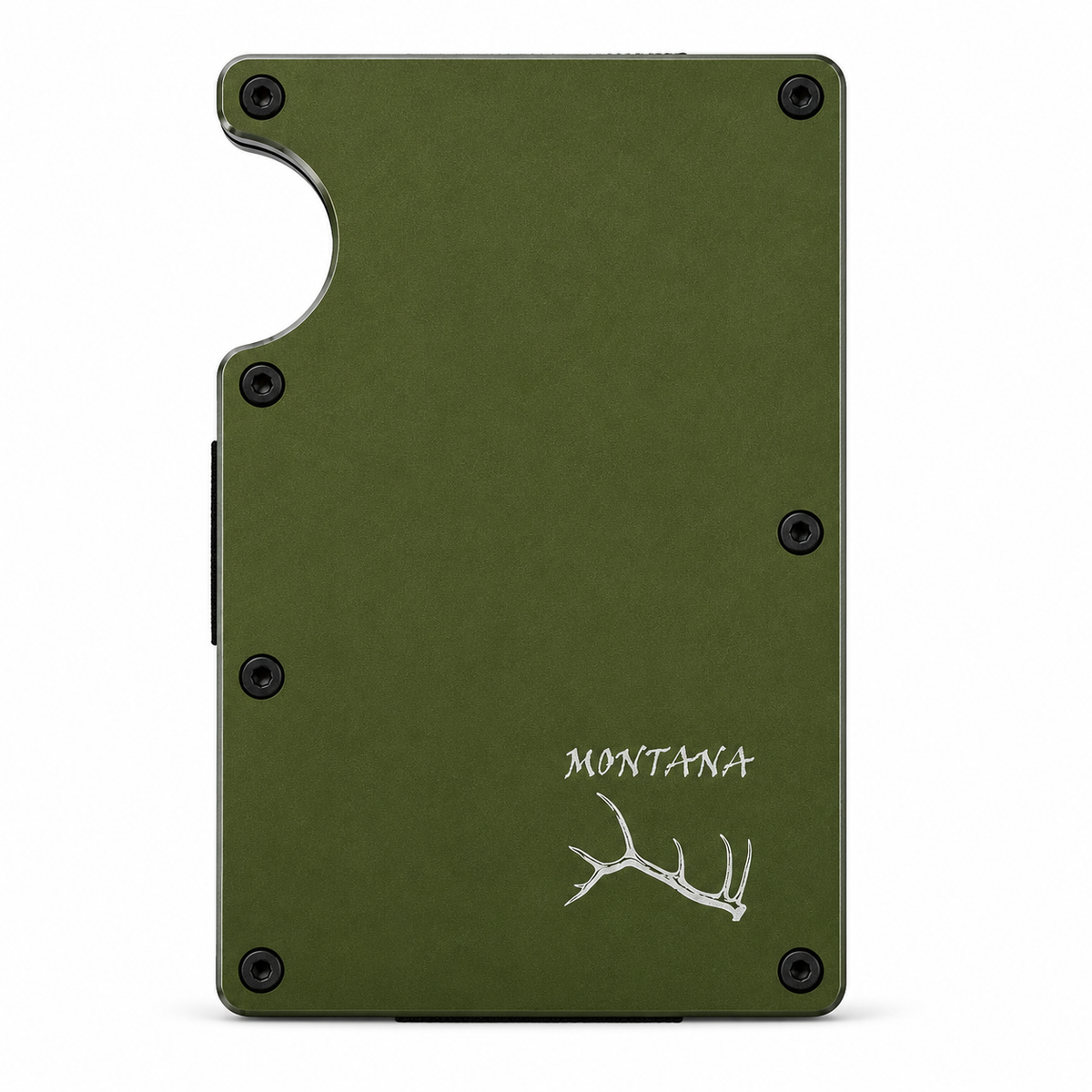 Montana Small Elk Shed Laser Engraved RFID Wallet