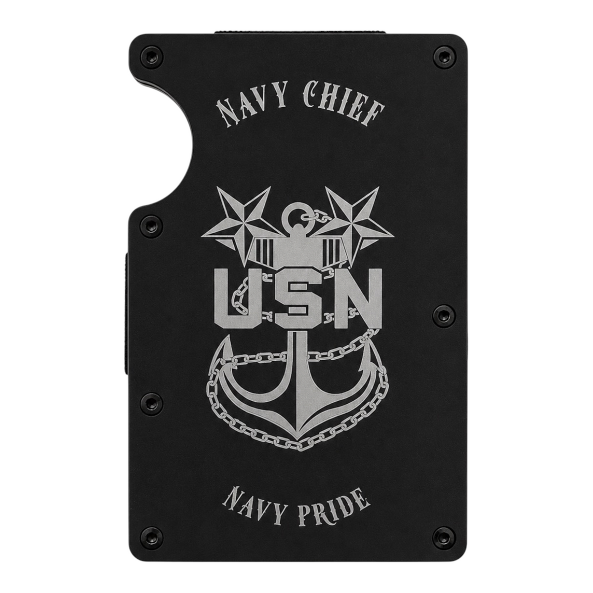 Master Chief Petty Officer Laser Engraved RFID Wallet