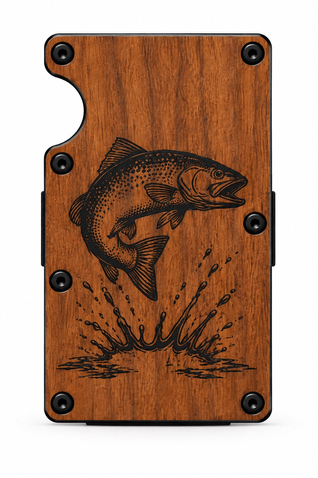 Trout Laser Engraved RFID Wallet