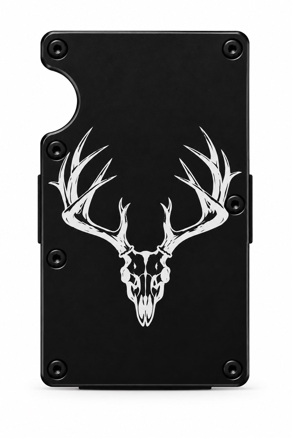 Whitetail Deer Skull Laser Engraved RFID Wallet